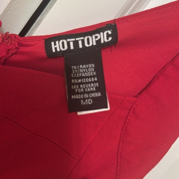 Hot Topic Red Sleeveless Mini Dress - Picture 4 of 7